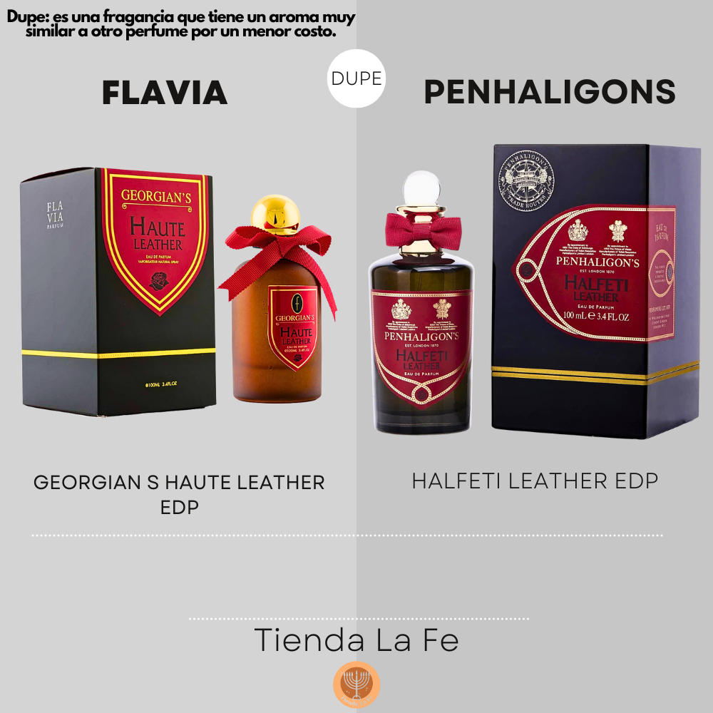 FLAVIA GEORGIAN S HAUTE LEATHER EDP 100ML (H) (DUPE PENHALIGONS HALFETI LEATHER EDP)