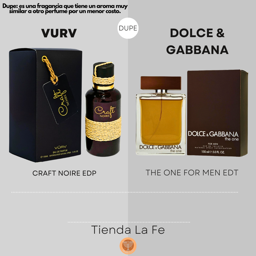 VURV CRAFT NOIRE EDP 100ML (H) (DUPE DOLCE & GABBANA THE ONE FOR MEN EDT)