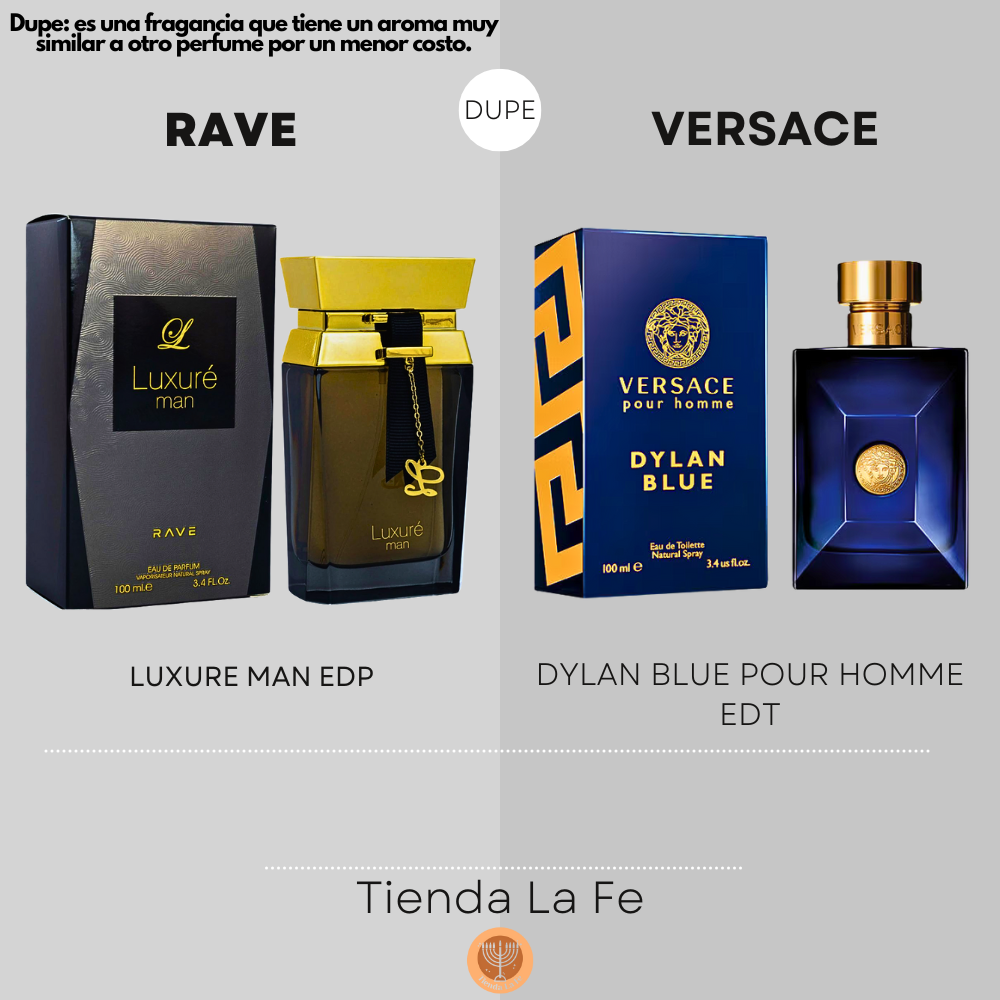 RAVE LUXURE MAN EDP 100ML (H) (DUPE VERSACE DYLAN BLUE POUR HOMME EDT)