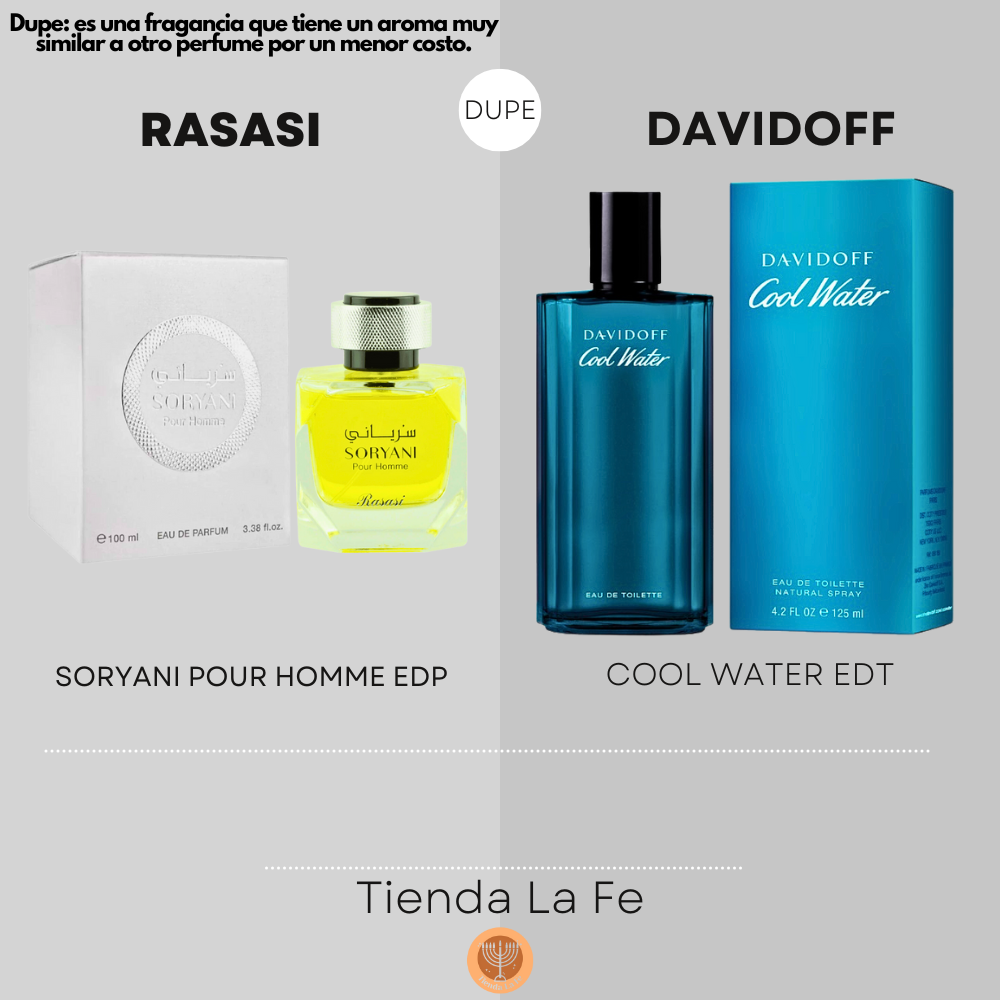 RASASI SORYANI POUR HOMME EDP 100ML (H) (DUPE DAVIDOFF COOL WATER EDT)