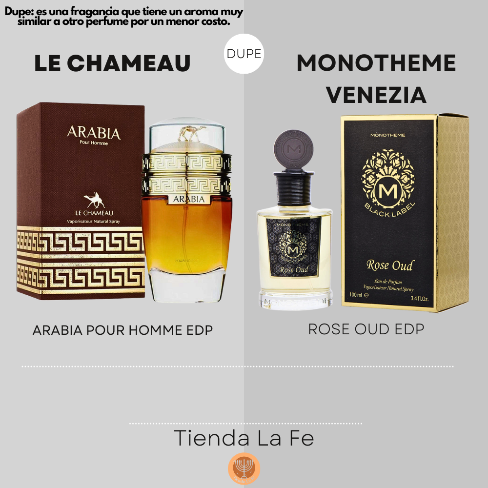 LE CHAMEAU ARABIA POUR HOMME EDP 100ML (H) (DUPE MONOTHEME VENEZIA ROSE OUD EDP)
