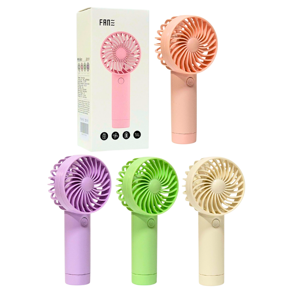 VENTILADOR MINI DE MANO RECARGABLE FAN MINI 4 COLORES