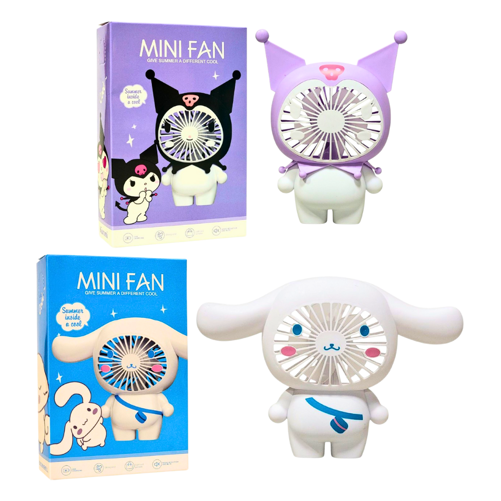 VENTILADOR DE MESA RECARGABLE MINI FAN 2 ESTILOS