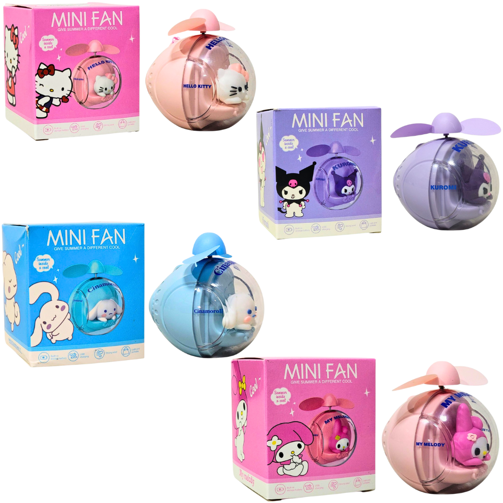 VENTILADOR MINI PORTATIL RECARGABLE 4 ESTILOS