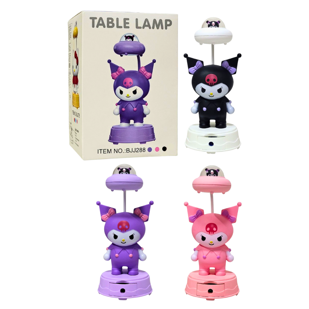 LAMPARA DE MESA RECARGABLE KUROMI CON SACAPUNTAS TABLE LAMP 3 COLORES