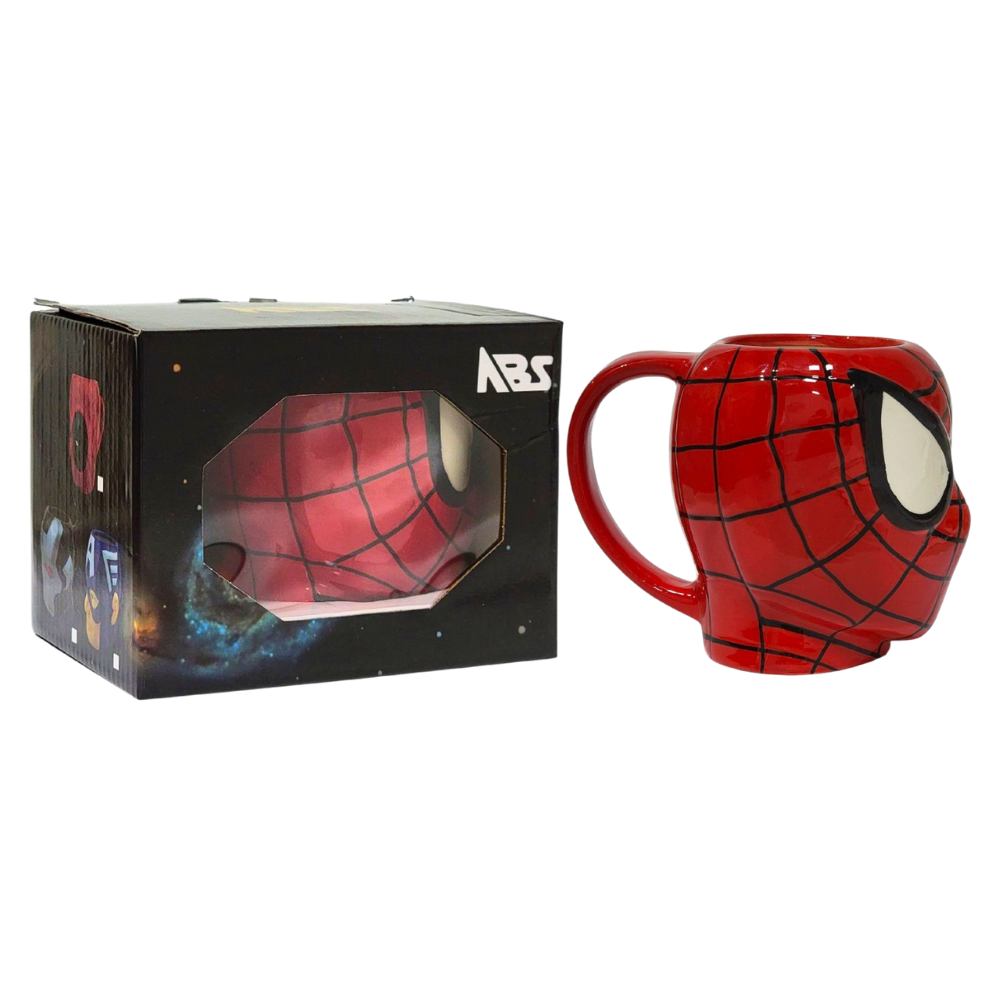 TAZA DE CERAMICA, RESISTENTE AL CALOR, MANGO CREATIVO DISEÑO ABS MARVEL SPIDER MAN
