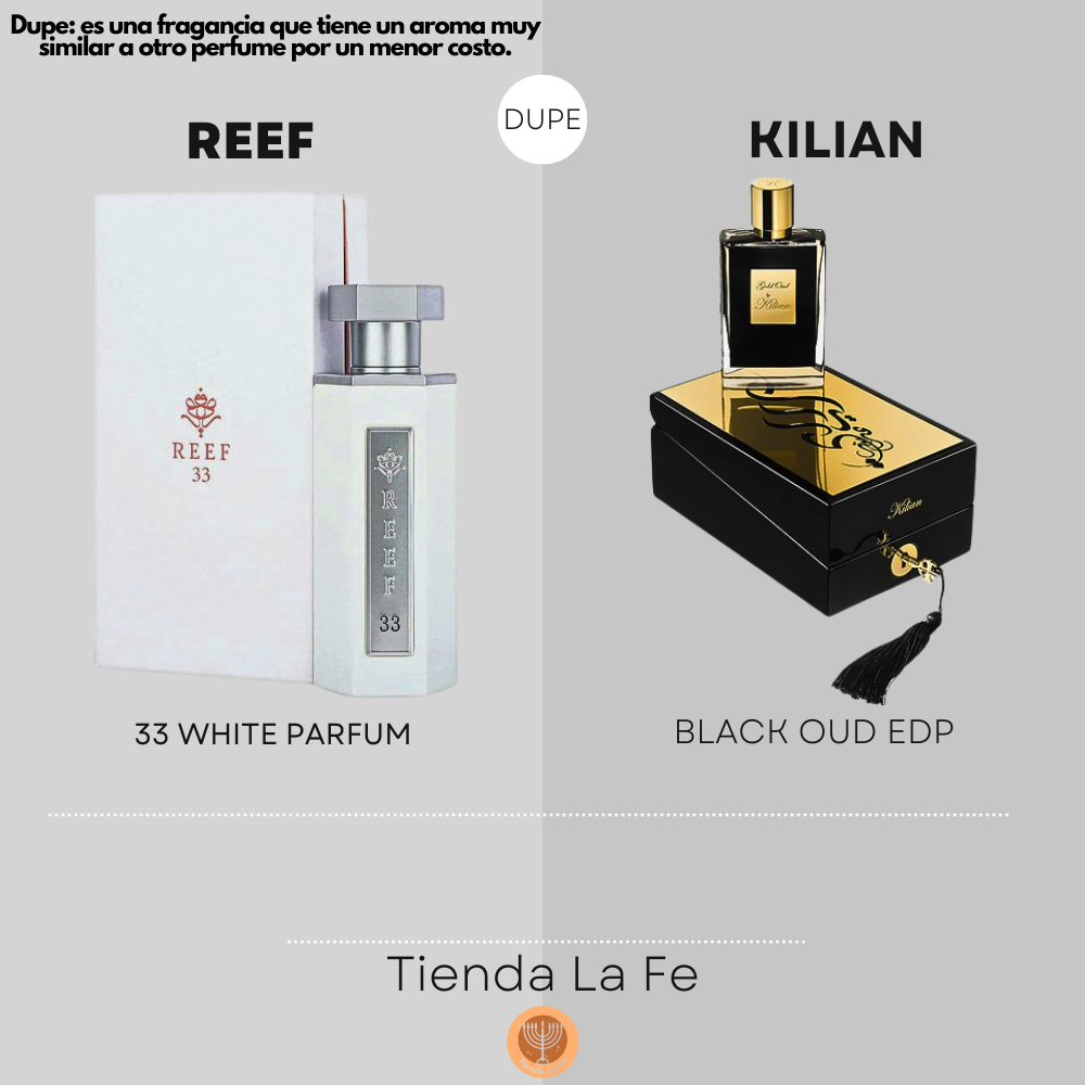 REEF 33 WHITE PARFUM 100ML (U) (DUPE KILIAN BLACK OUD EDP)