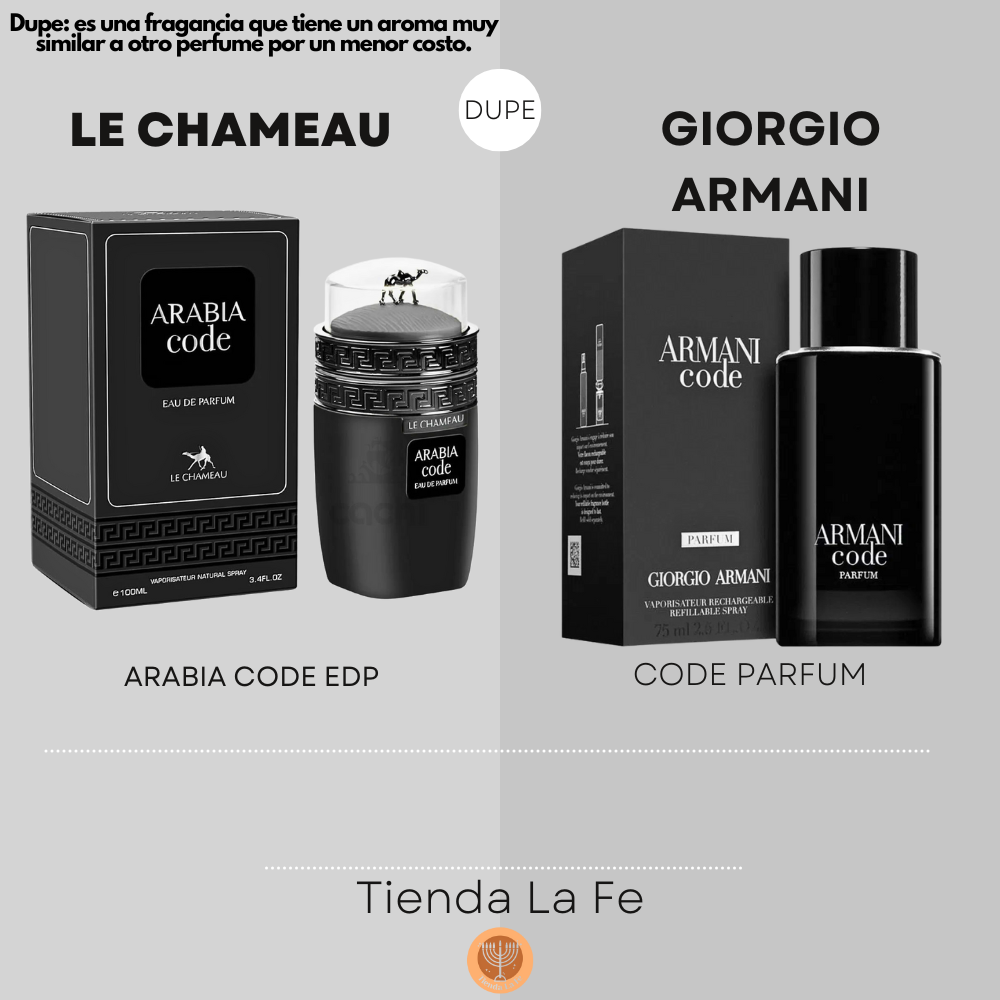 LE CHAMEAU ARABIA CODE EDP 100ML (H) (DUPE GIORGIO ARMANI CODE PARFUM)