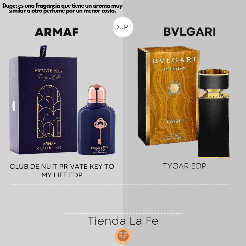 ARMAF CLUB DE NUIT PRIVATE KEY TO MY LIFE EDP 100ML (U) (DUPE BVLGARI TYGAR EDP)