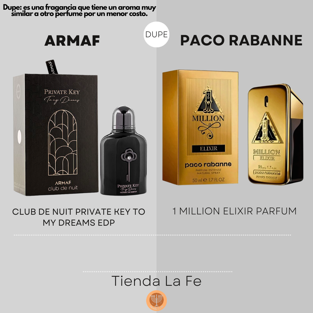 ARMAF CLUB DE NUIT PRIVATE KEY TO MY DREAMS EDP 100ML (U) (DUPE PACO RABANNE 1 MILLION ELIXIR PARFUM)