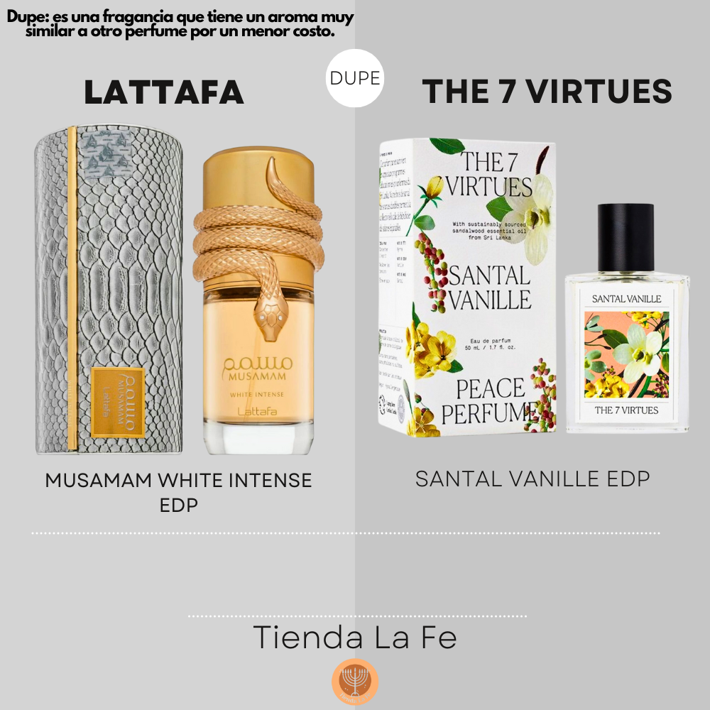 LATTAFA MUSAMAM WHITE INTENSE EDP 100ML (U) (DUPE THE 7 VIRTUES SANTAL VANILLE EDP)