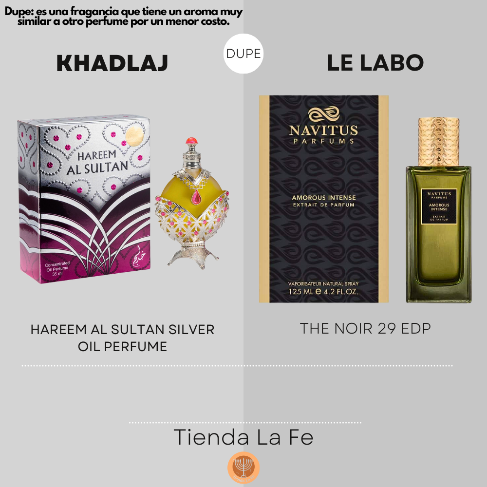 KHADLAJ HAREEM AL SULTAN SILVER OIL PERFUME 35ML (U) (DUPE NAVITUS PARFUMS AMOROUS INTENSE EDP)