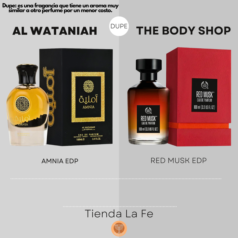 AL WATANIAH AMNIA EDP 100ML (U) (DUPE THE BODY SHOP RED MUSK EDP)