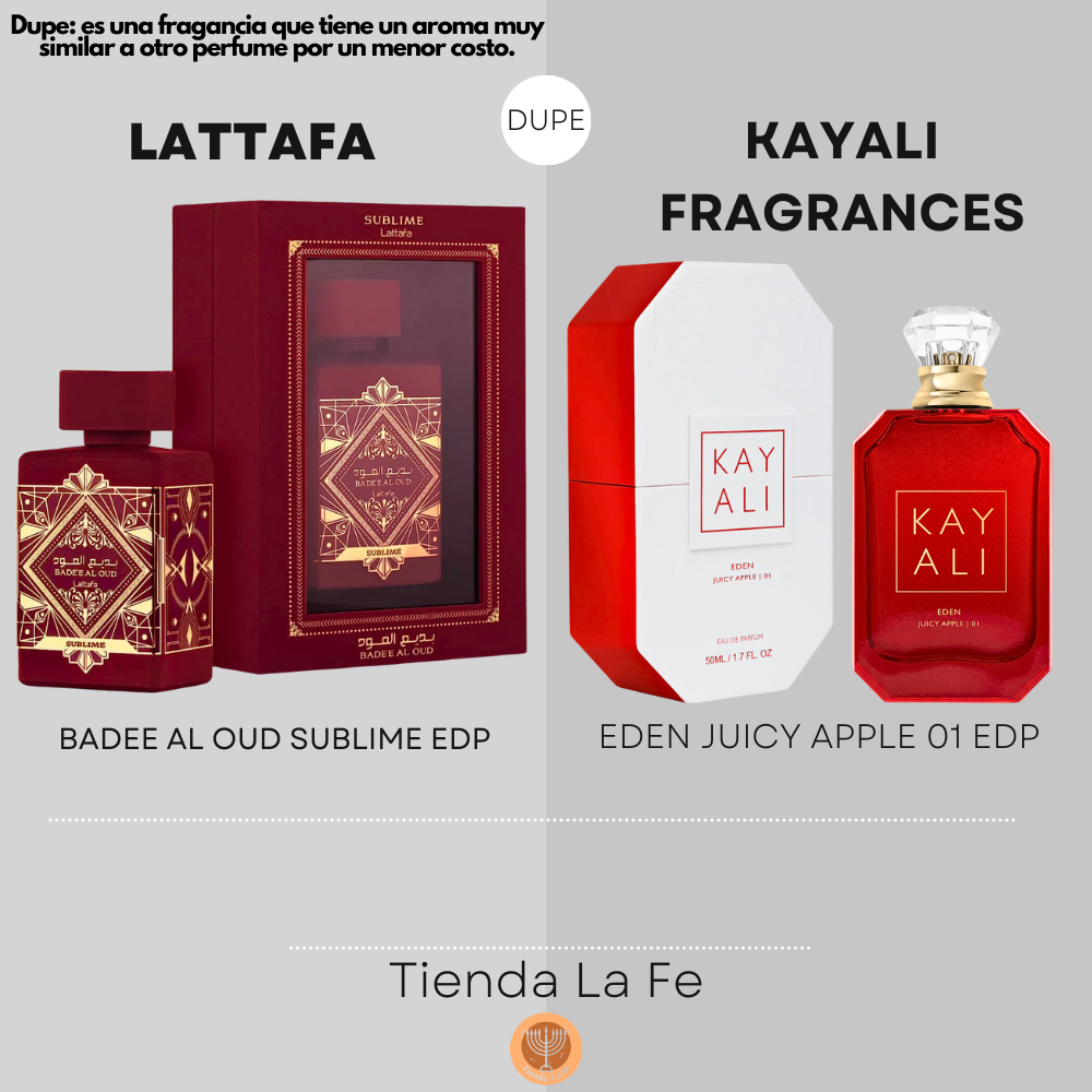 LATTAFA BADEE AL OUD SUBLIME EDP 100ML (U) (DUPE KAYALI FRAGRANCES EDEN JUICY APPLE 01 EDP)