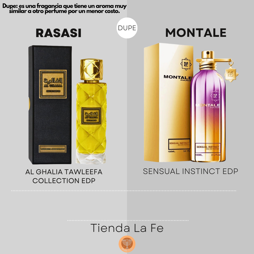 RASASI AL GHALIA TAWLEEFA COLLECTION EDP 100ML (U) (DUPE MONTALE SENSUAL INSTINCT EDP)