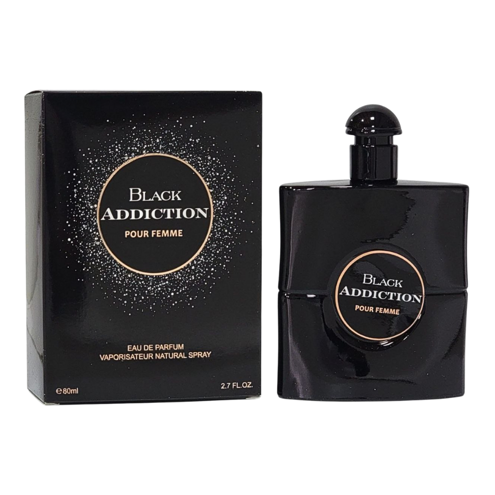 LOVALI BLACK ADDICTION POUR FEMME EDP 80ML (M) (AROMA SIMILAR YSL BLACK OPIUM EDP)