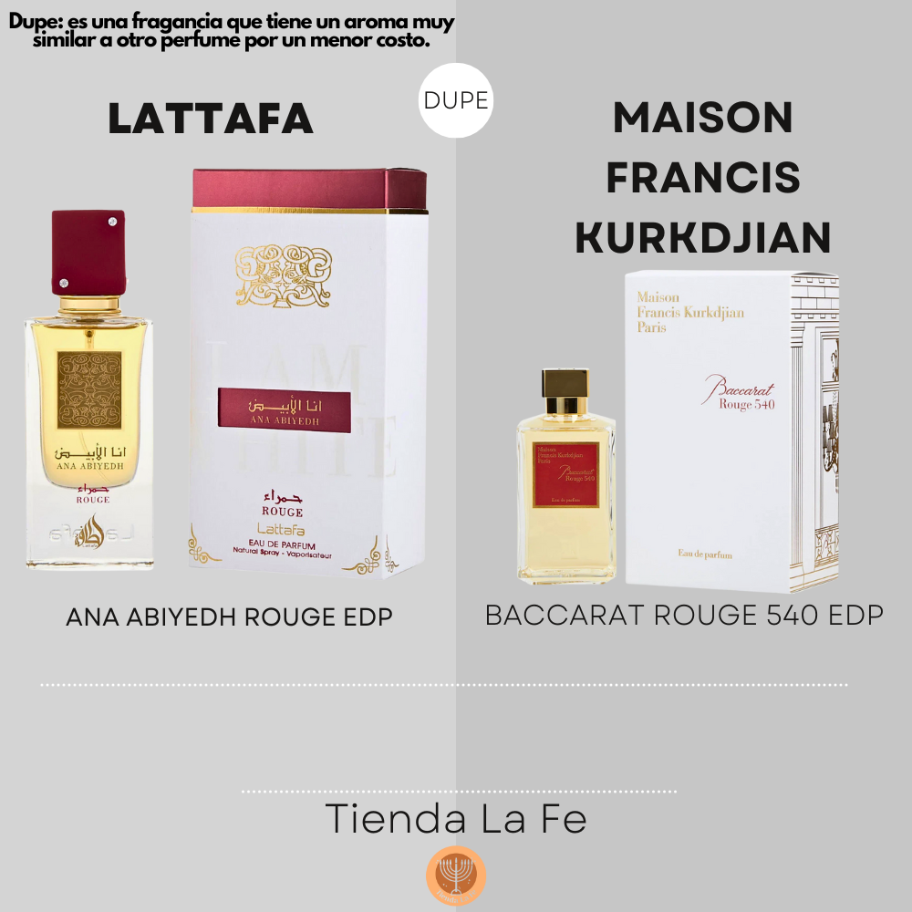 LATTAFA ANA ABIYEDH ROUGE EDP 60ML (U) (DUPE MAISON FRANCIS KURKDJIAN BACCARAT ROUGE 540 EDP)