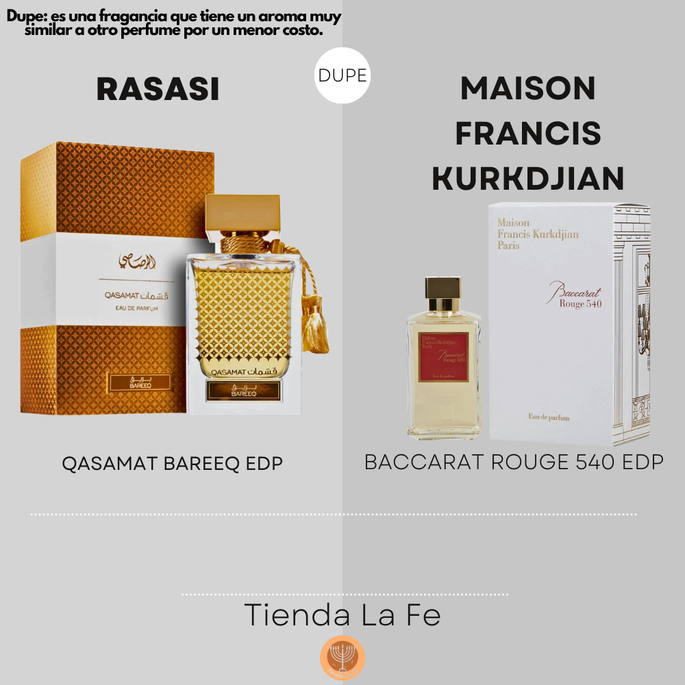 RASASI QASAMAT BAREEQ EDP 65ML (U) (DUPE MAISON FRANCIS KURKDJIAN BACCARAT ROUGE 540 EDP)
