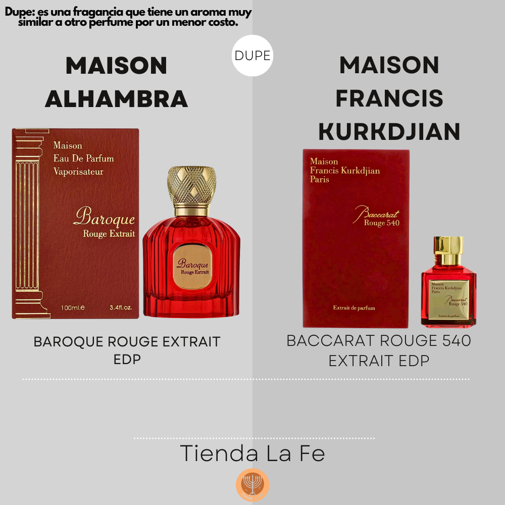 MAISON ALHAMBRA BAROQUE ROUGE EXTREME (EXTRAIT) EDP 100ML (U) (DUPE MAISON FRANCIS KURKDJIAN BACCARAT ROUGE 540 EXTRAIT EDP)