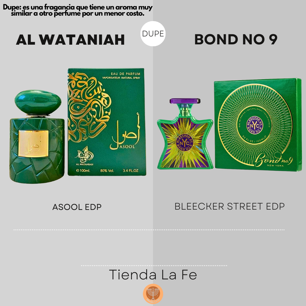 AL WATANIAH ASOOL EDP 100ML (U) (DUPE BOND NO 9 BLEECKER STREET EDP)