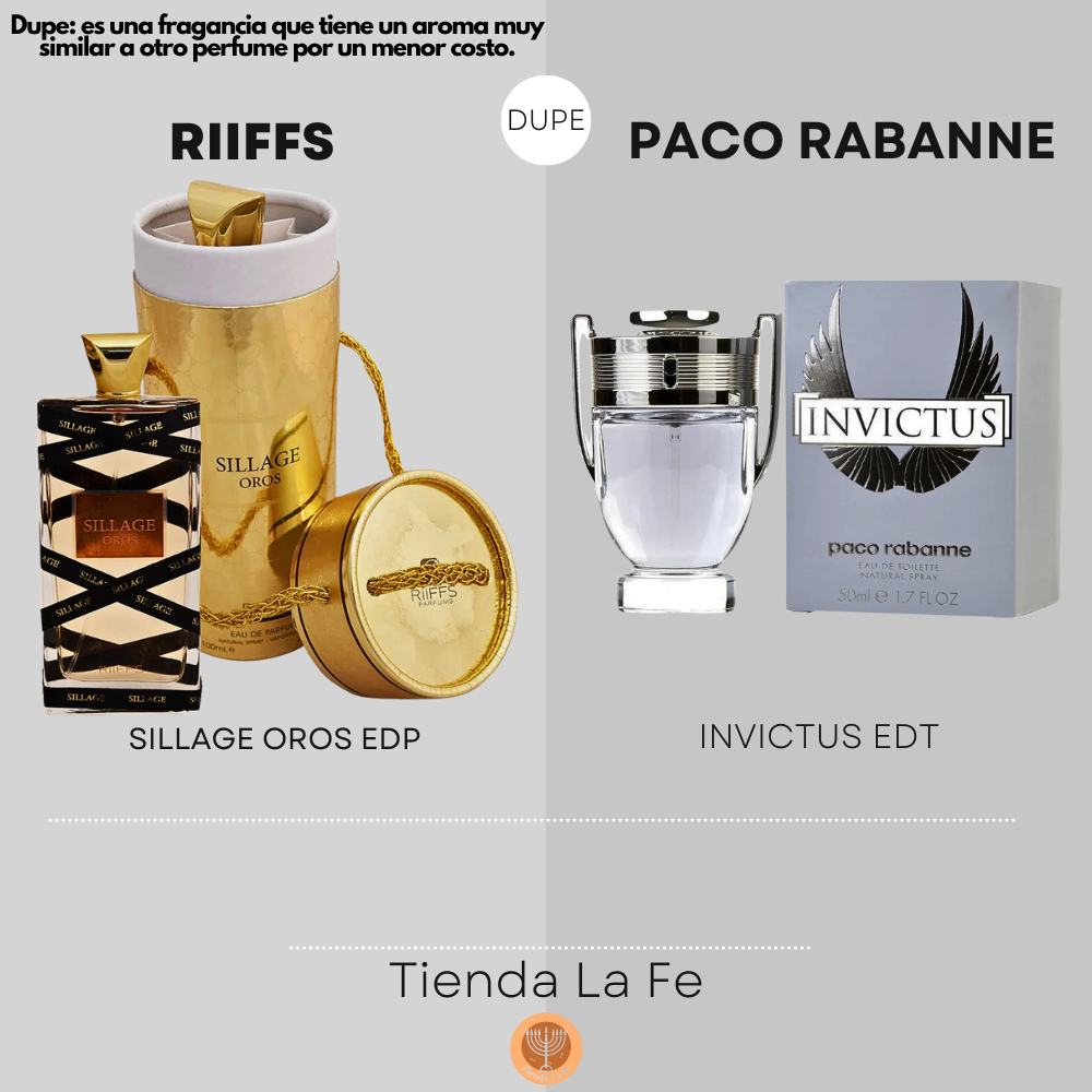 RIIFFS SILLAGE OROS EDP 100ML (U) (DUPE PACO RABANNE INVICTUS EDT)
