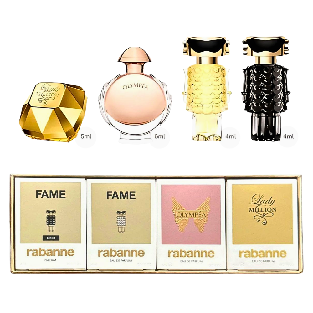 SET PACO RABANNE MINI PERFUMES EDP 6ML, EDP 5ML, EDP 4ML, PARFUM 4ML (M)