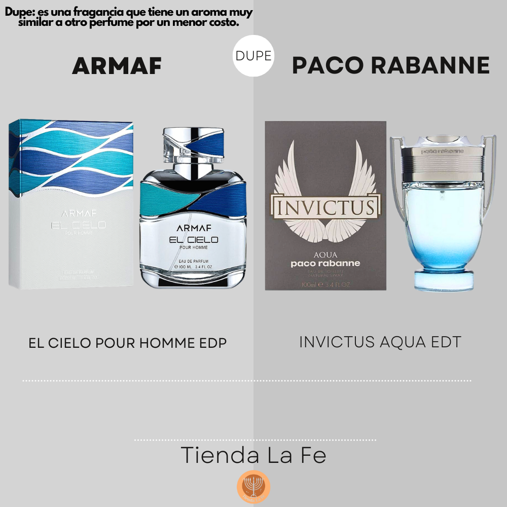 ARMAF EL CIELO POUR HOMME EDP 100ML (H) (DUPE PACO RABANNE INVICTUS AQUA EDT)