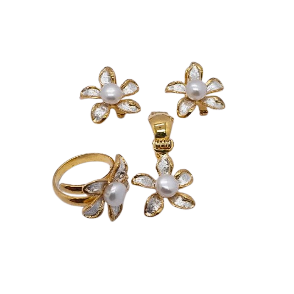 SET DE JOYERIA ARTESANAL DE PLATA 9.25 PERLA BARROCA ALESET013