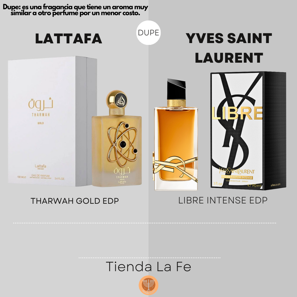 LATTAFA THARWAH GOLD EDP 100ML (M) (DUPE YVES SAINT LAURENT LIBRE INTENSE EDP)