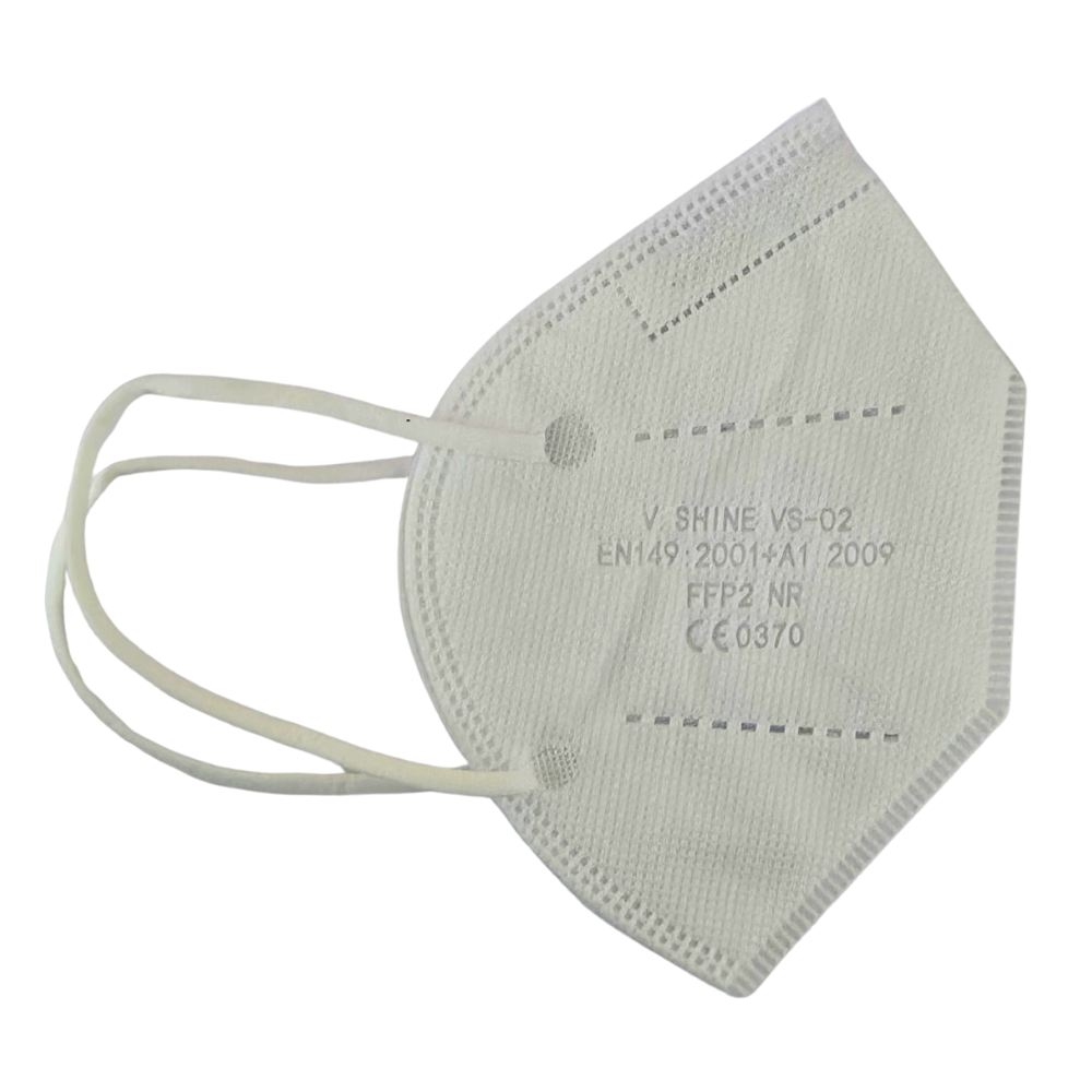 MASCARILLA KN95 PARA ADULTO COLOR BLANCO 1UND FFP2 NR V.SHINE