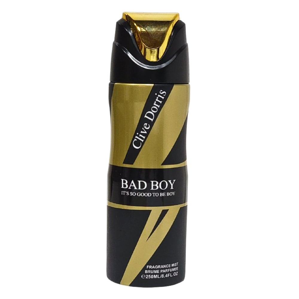 SPRAY PERFUMADO CONCENTRADO BAD BOY ITS SO GOOD TO BE BOY CLIVE DORRIS 250ML (H)