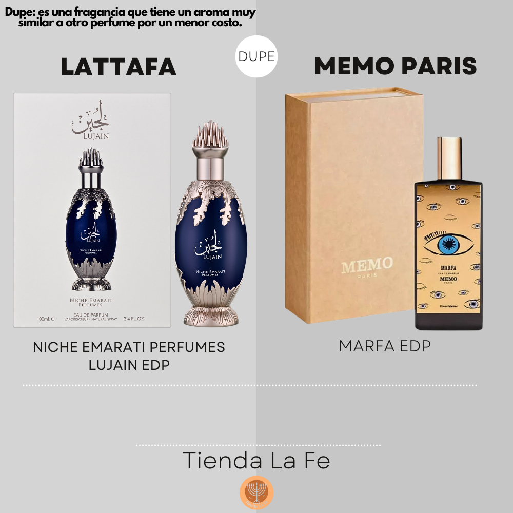 LATTAFA NICHE EMARATI PERFUMES LUJAIN EDP 100ML (U) (DUPE MEMO PARIS MARFA EDP)