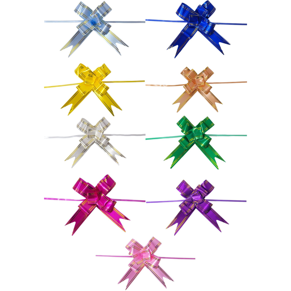 DECORACION CHONGOS O MOÑOS PARA REGALO, DECORA Y EMBELLECE REGALOS ELEGANTEMENTE PAQUETE DE 10UND