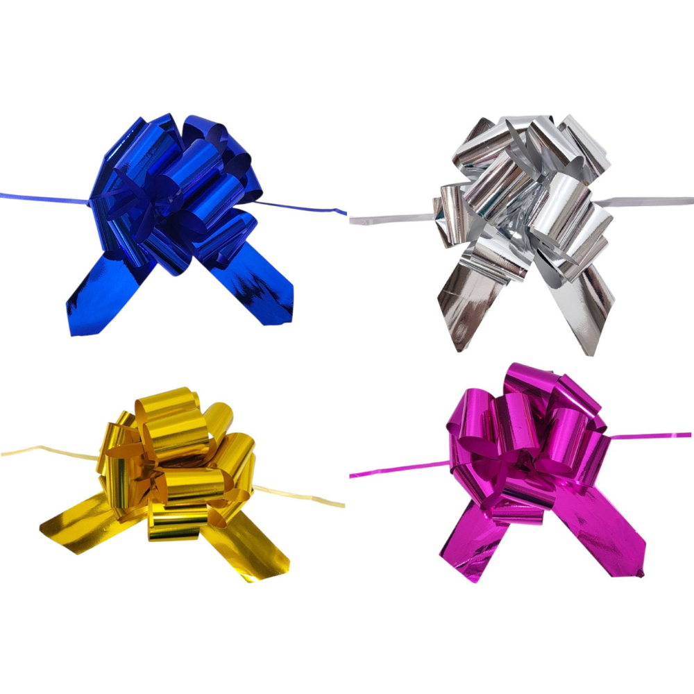 DECORACION CHONGOS O MOÑOS 10 PIEZAS  PARA REGALO, DECORA Y EMBELLECE REGALOS ELEGANTEMENTE PAQUETE DE 10UND