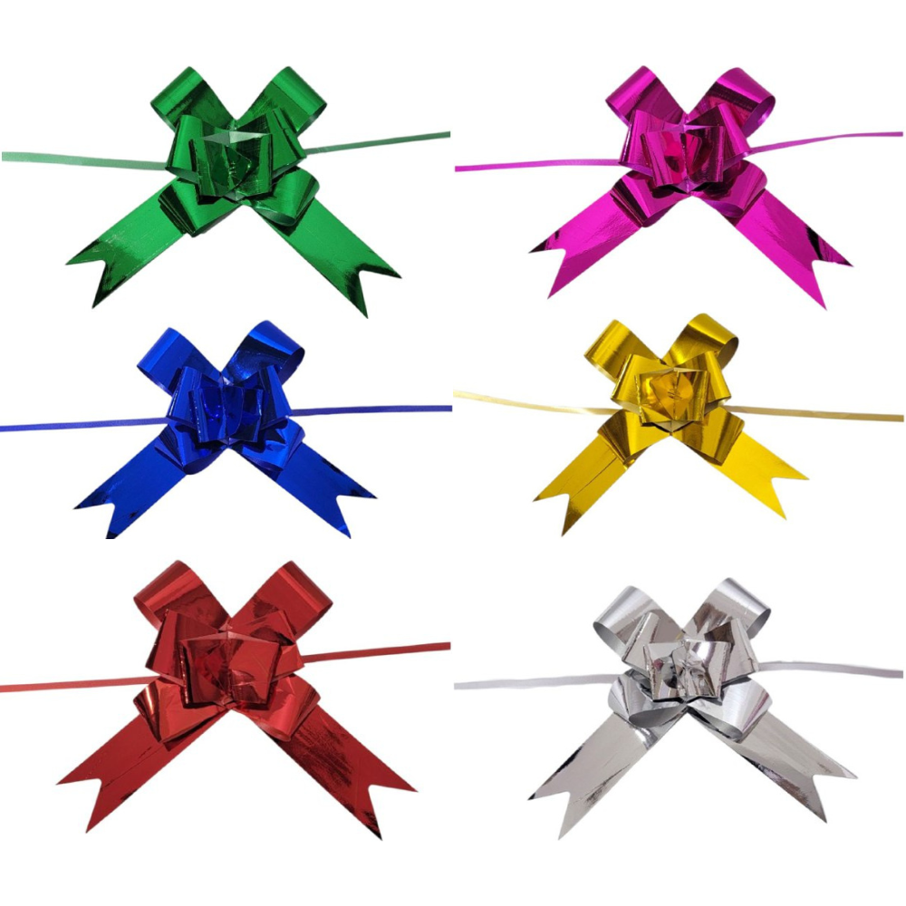 DECORACION CHONGOS O MOÑOS PARA REGALO, DECORA Y EMBELLECE REGALOS ELEGANTEMENTE PAQUETE DE 10UND