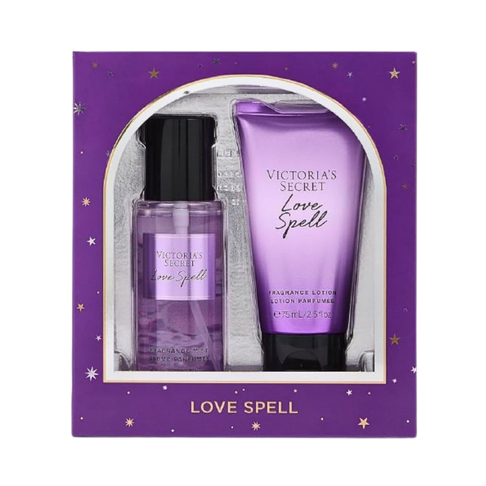 SET VICTORIAS SECRET LOVE SPELL SPLASH 75ML, BODY LOTION 75ML (M)