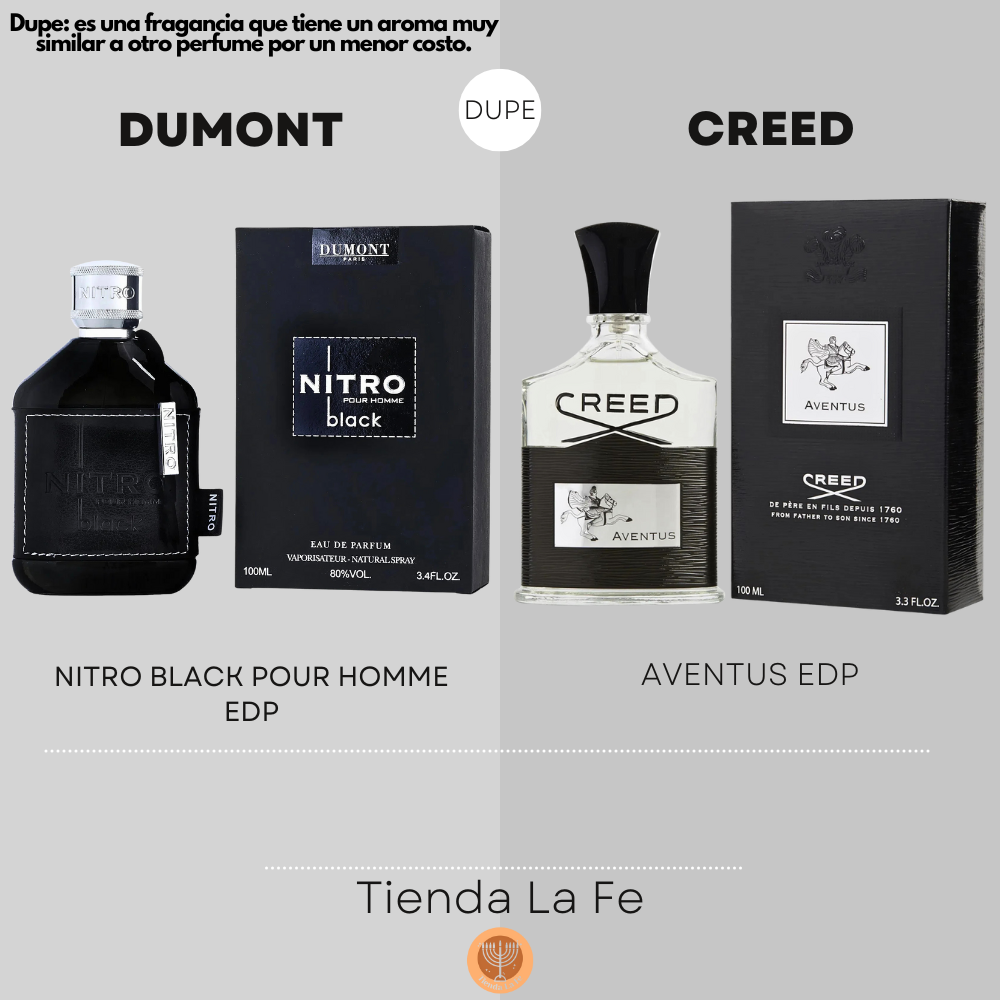 DUMONT NITRO BLACK POUR HOMME EDP 100ML (H) (DUPE CREED AVENTUS EDP)