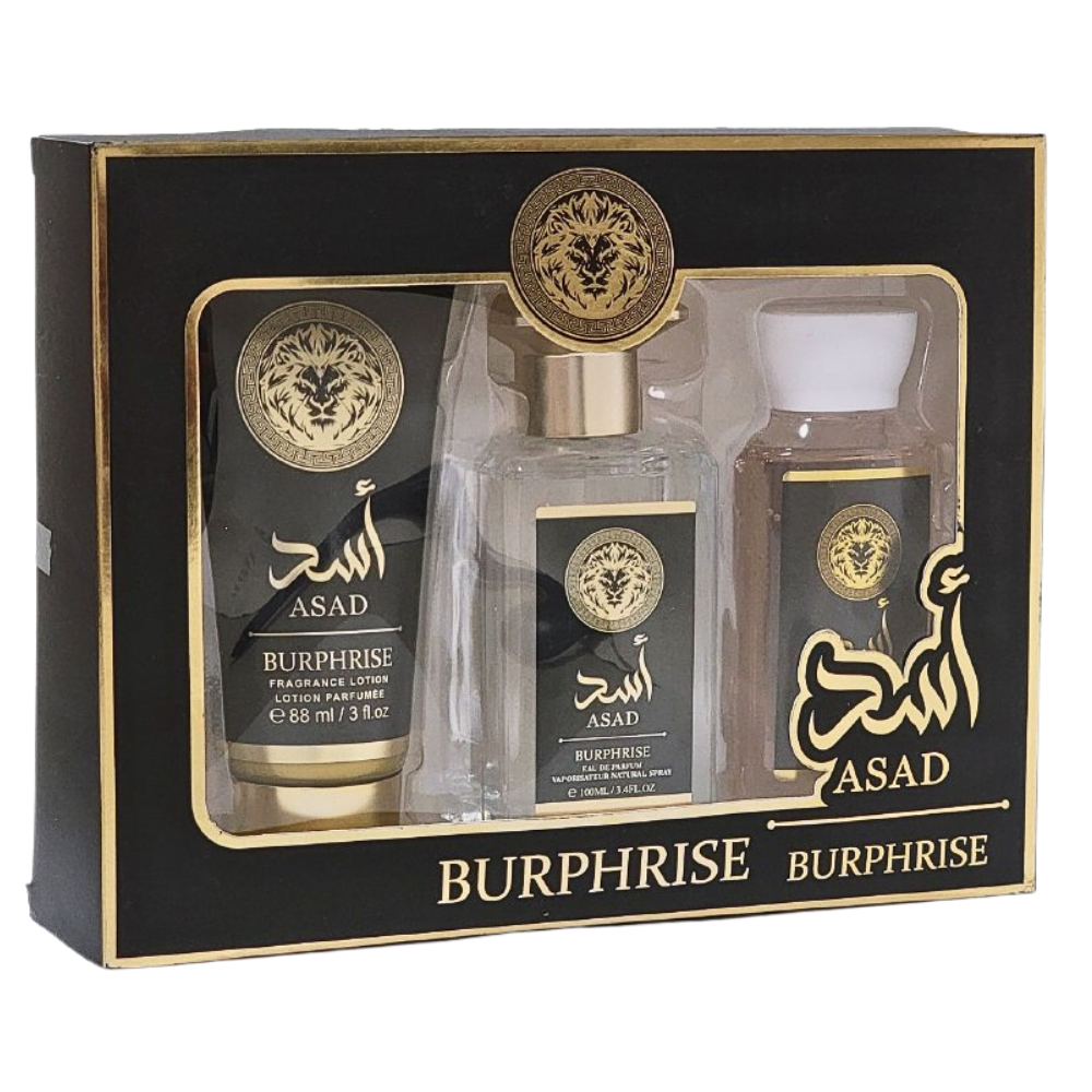 SET BURPHRISE ASAD EDP 100ML, SHOWER GEL 88ML, BODY LOTION 88ML (H)