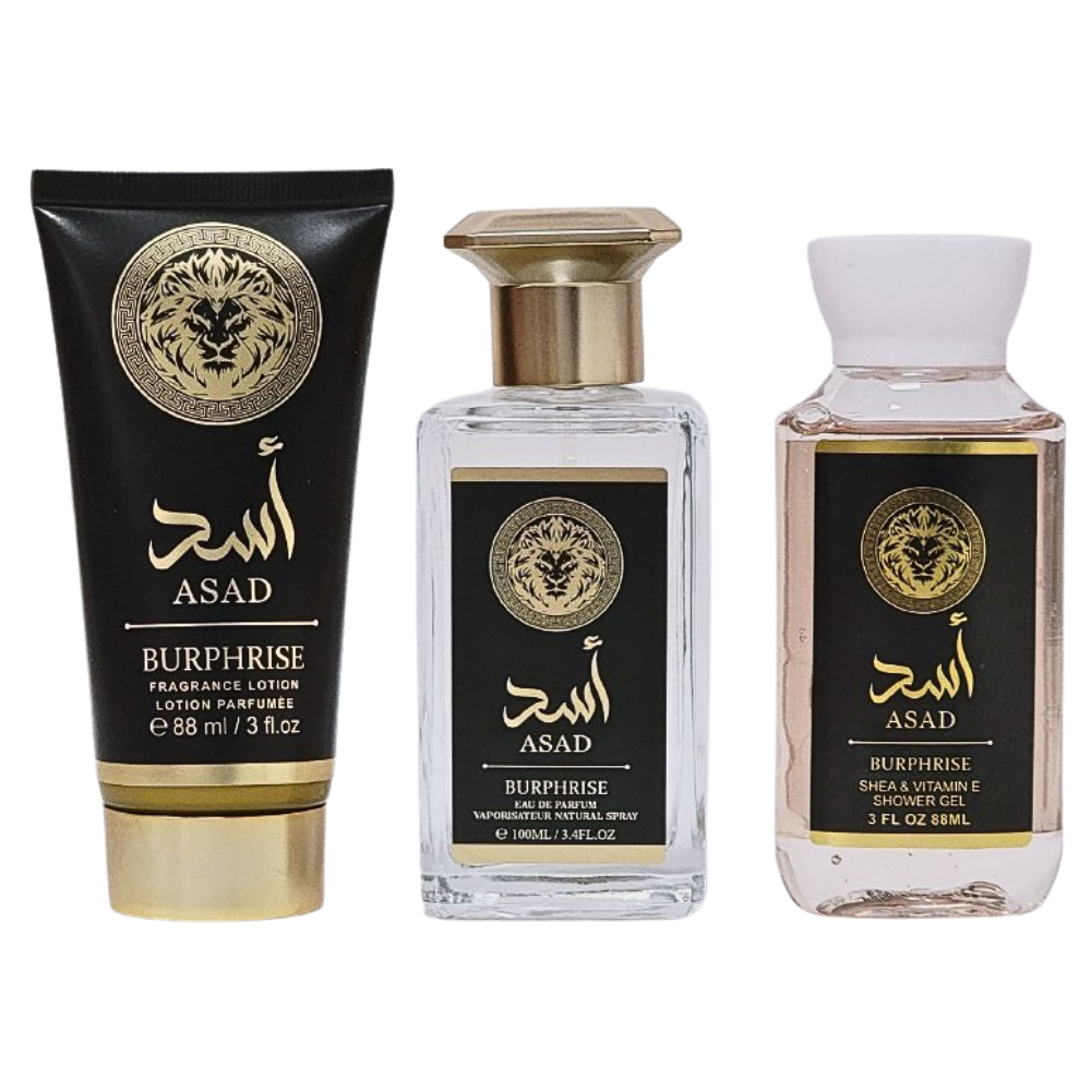 SET BURPHRISE ASAD EDP 100ML, SHOWER GEL 88ML, BODY LOTION 88ML (H)