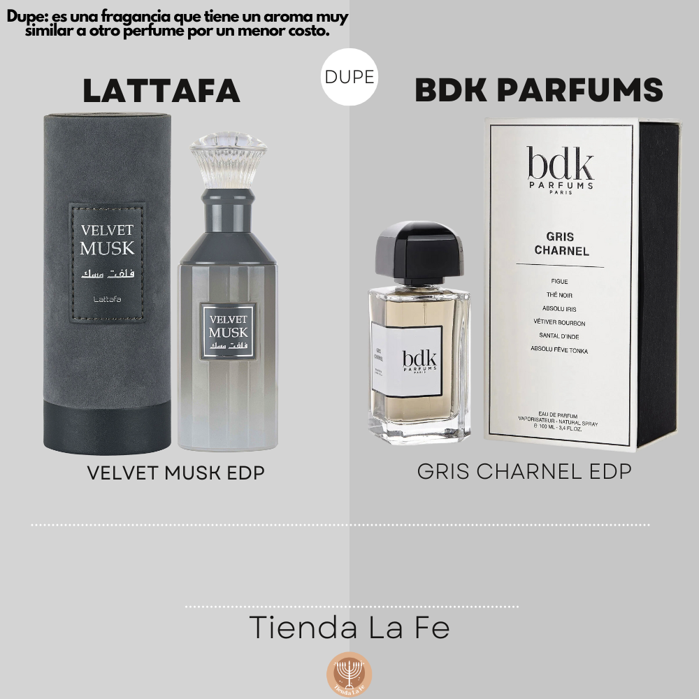 LATTAFA VELVET MUSK EDP 100ML (H) (DUPE BDK PARFUMS GRIS CHARNEL EDP)
