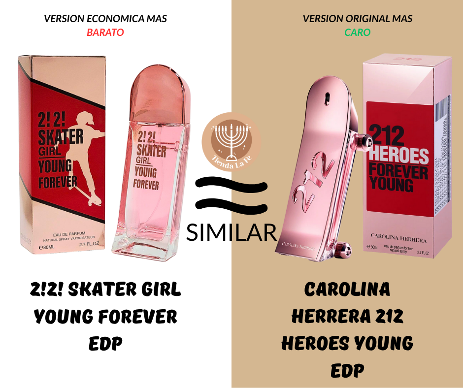 2!2! SKATER GIRL YOUNG FOREVER EDP 80ML (M) (AROMA SIMILAR CAROLINA HERRERA 212 HEROES YOUNG EDP)