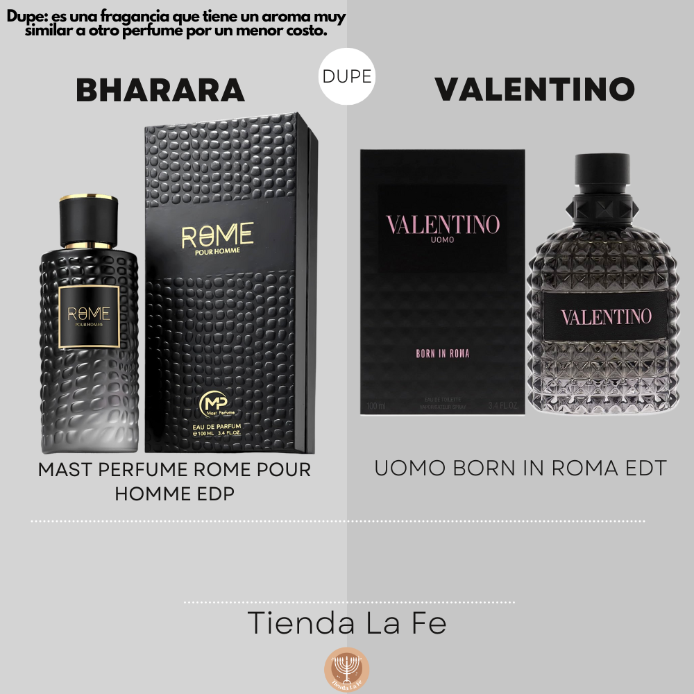 BHARARA MAST PERFUME ROME POUR HOMME EDP 100ML (H) (DUPE VALENTINO UOMO BORN IN ROMA EDT)