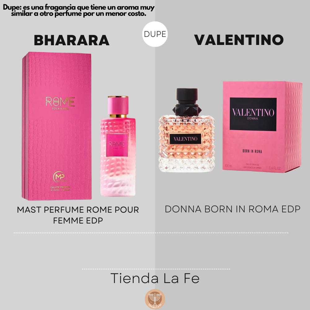 BHARARA MAST PERFUME ROME POUR FEMME EDP 100ML (M) (DUPE VALENTINO DON