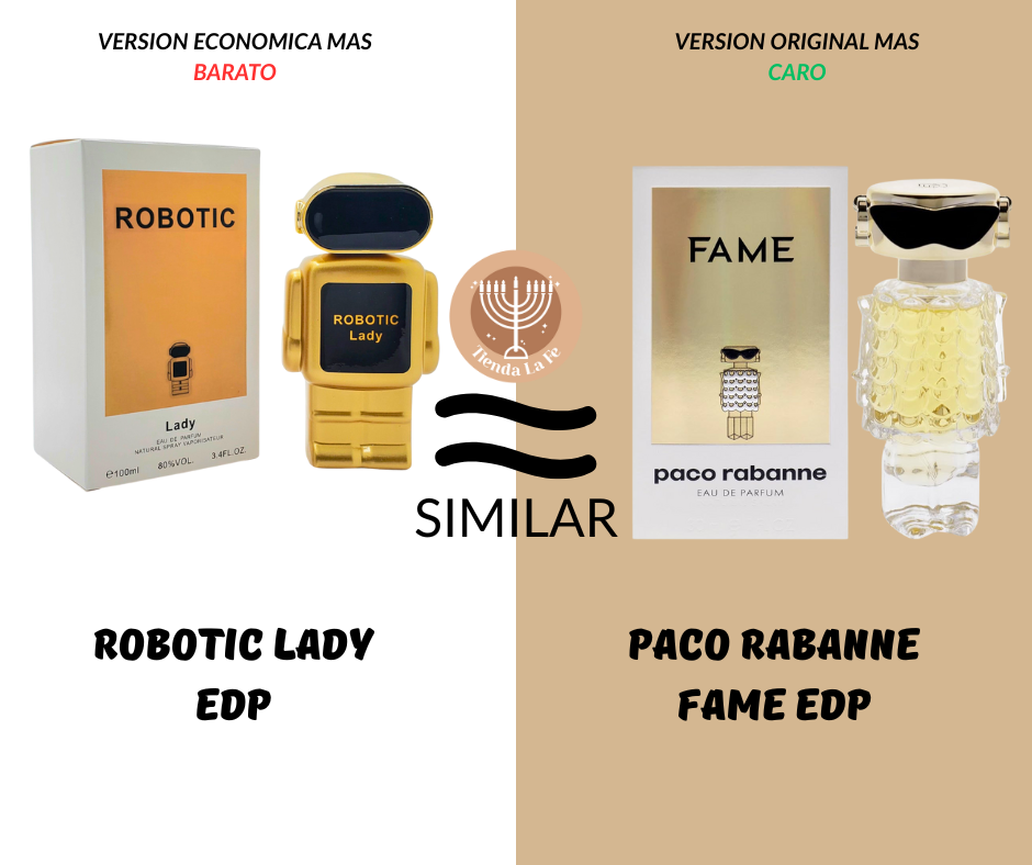 ROBOTIC LADY EDP 100ML (M) (AROMA SIMILAR PACO RABANNE FAME EDP)