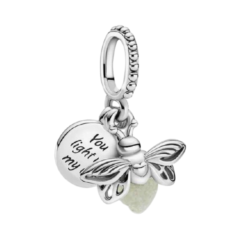 PCHARM2980 FORMA DE LUCIERNAGA PANDORA PLATA 9.25