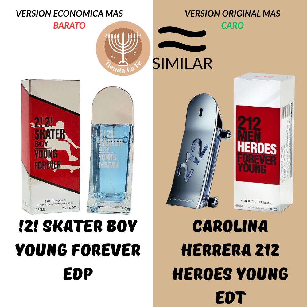 2!2! SKATER BOY YOUNG FOREVER EDP 80ML (H) (AROMA SIMILAR CAROLINA HERRERA 212 HEROES YOUNG EDT)