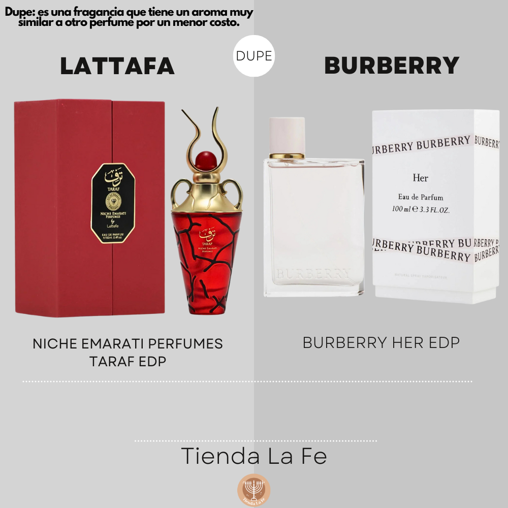 LATTAFA NICHE EMARATI PERFUMES TARAF EDP 100ML (M) (DUPE BURBERRY HER EDP)