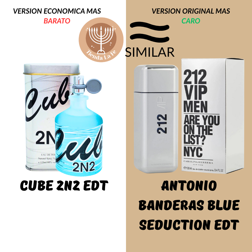 CUBE 2N2 EDT 125ML (H) (AROMA SIMILAR CAROLINA HERRERA 212 VIP)