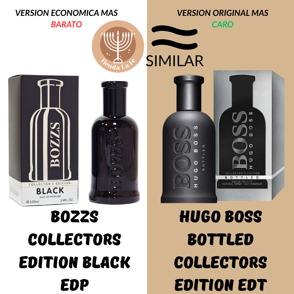 BOZZS COLLECTORS EDITION BLACK EDP 100ML (H) (AROMA SIMILAR HUGO BOSS BOTTLED COLLECTORS EDITION EDT)