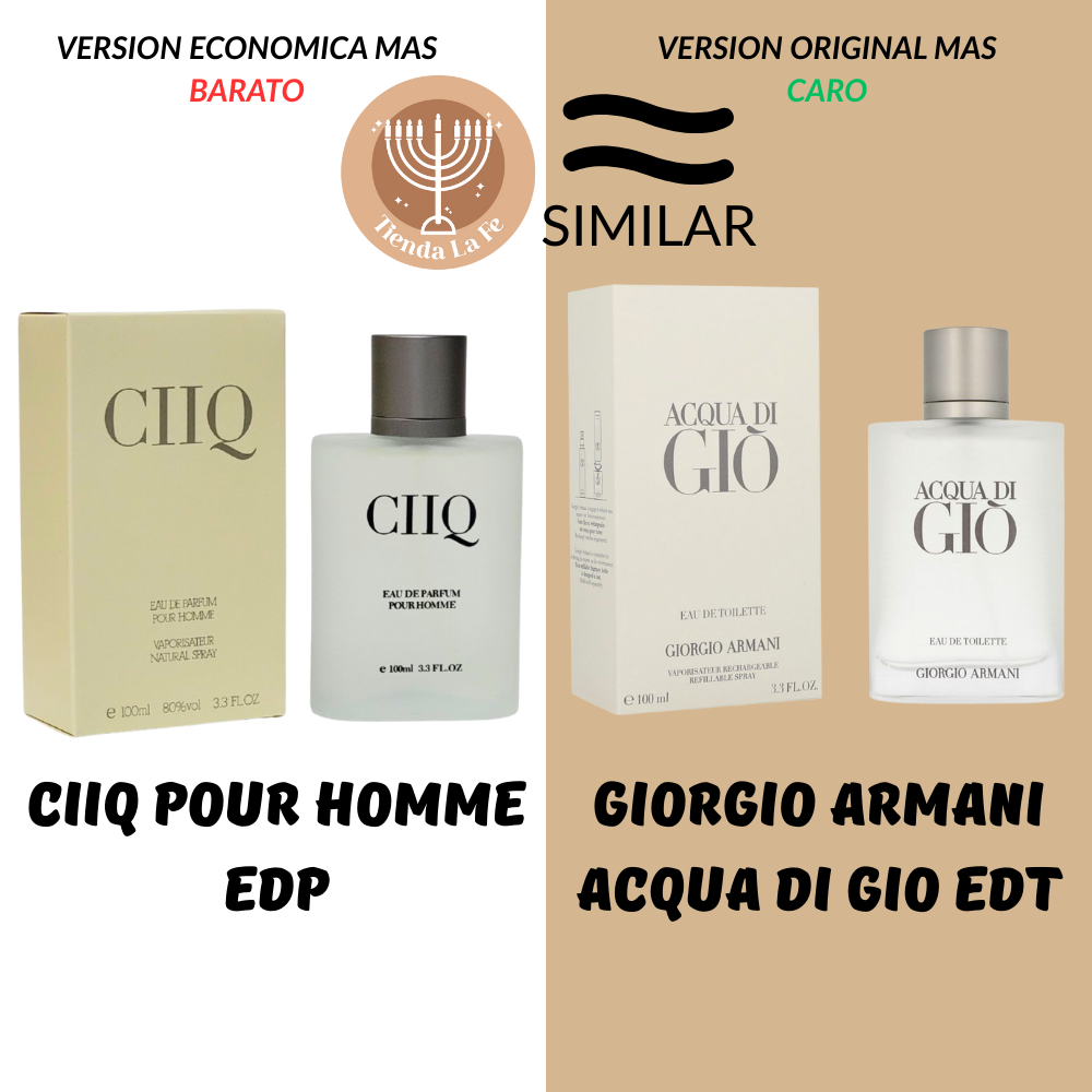 CIIQ POUR HOMME EDP 100ML (H) (AROMA SIMILAR GIORGIO ARMANI ACQUA DI GIO EDT)